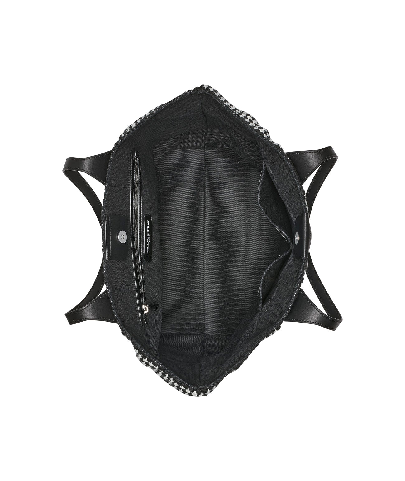 HENRIETTE CROCHET TOTE Black/White Black/White