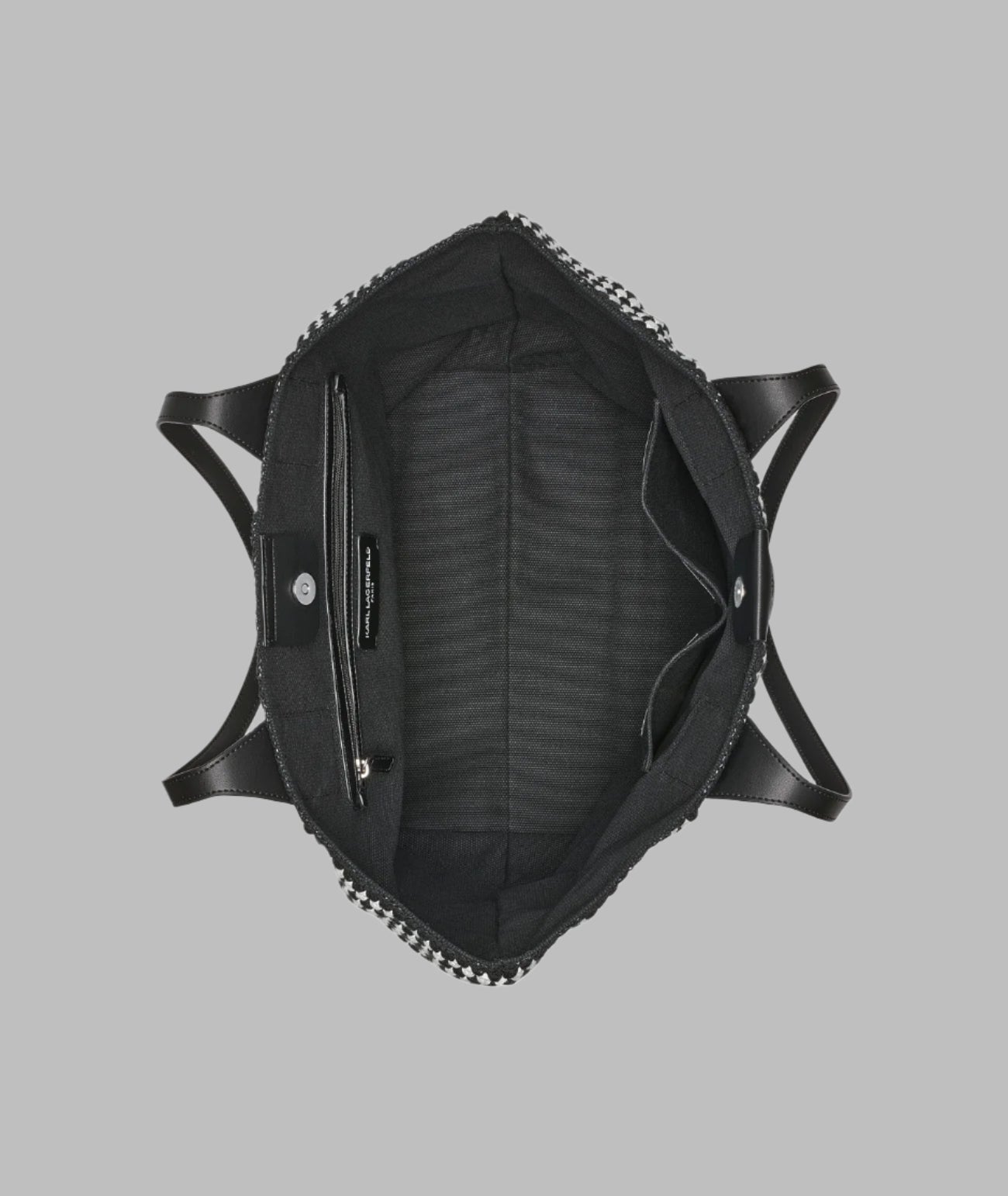 KarlLagerfeld Henriette crochet tote black/white