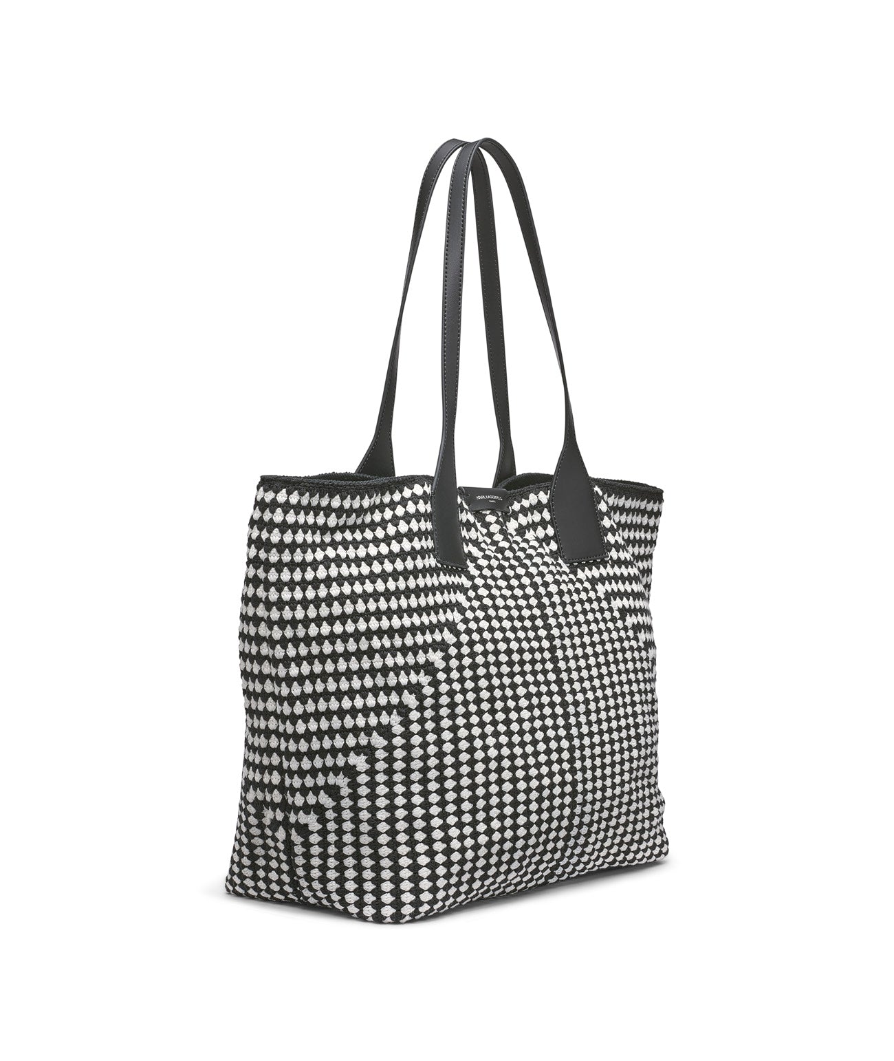 HENRIETTE CROCHET TOTE Black/White Black/White