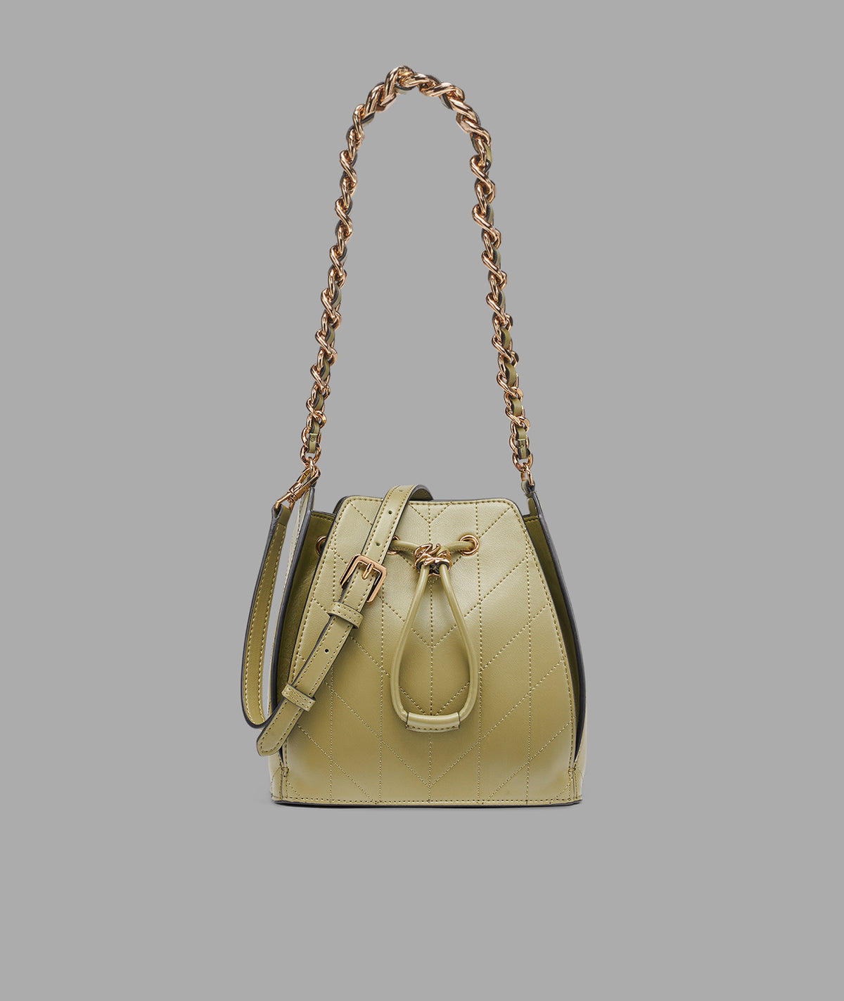 KarlLagerfeld Fantina crossbody bucket bag olive