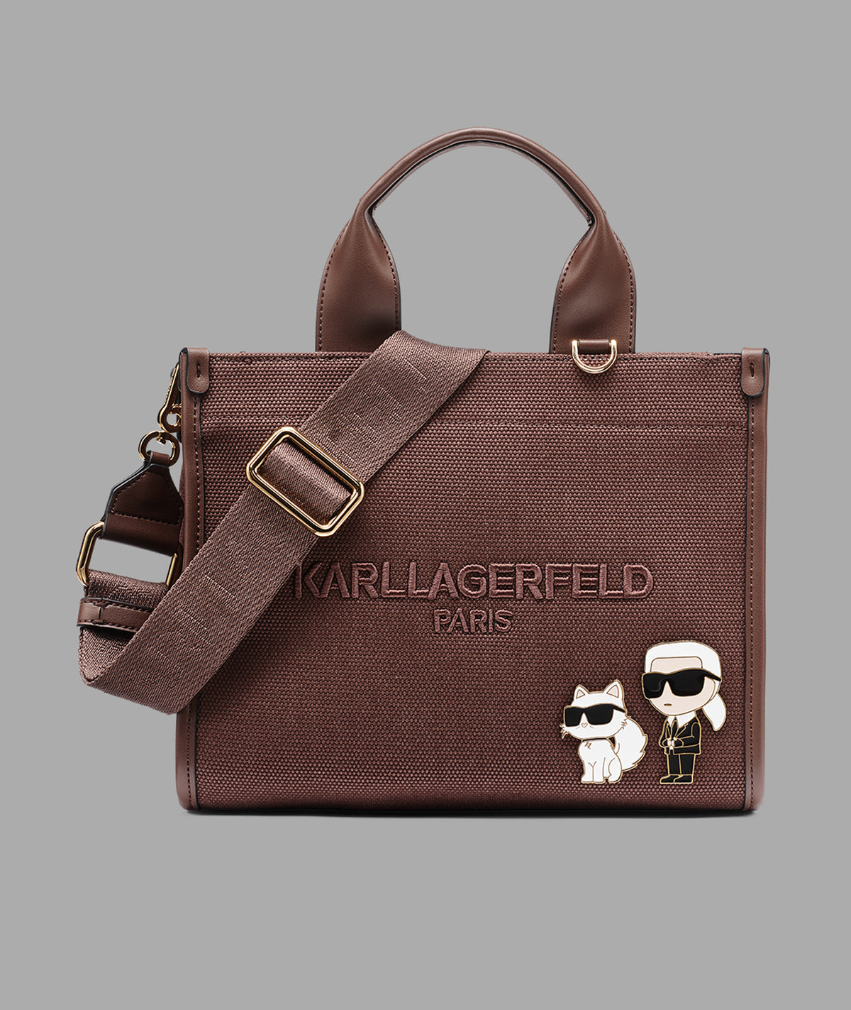 KarlLagerfeld Kristina small tote with top zipper chocolate