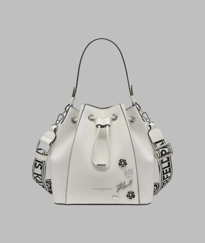 KarlLagerfeld Adele bucketbag white