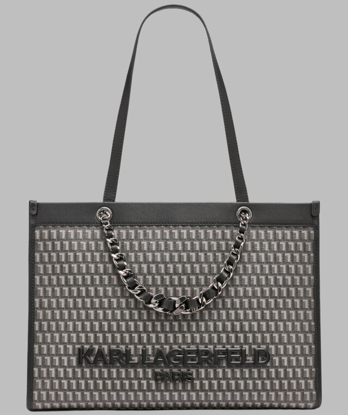 KarlLagerfeld Savoie monogram tote black