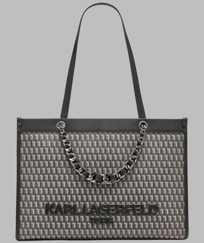KarlLagerfeld Savoie monogram tote black