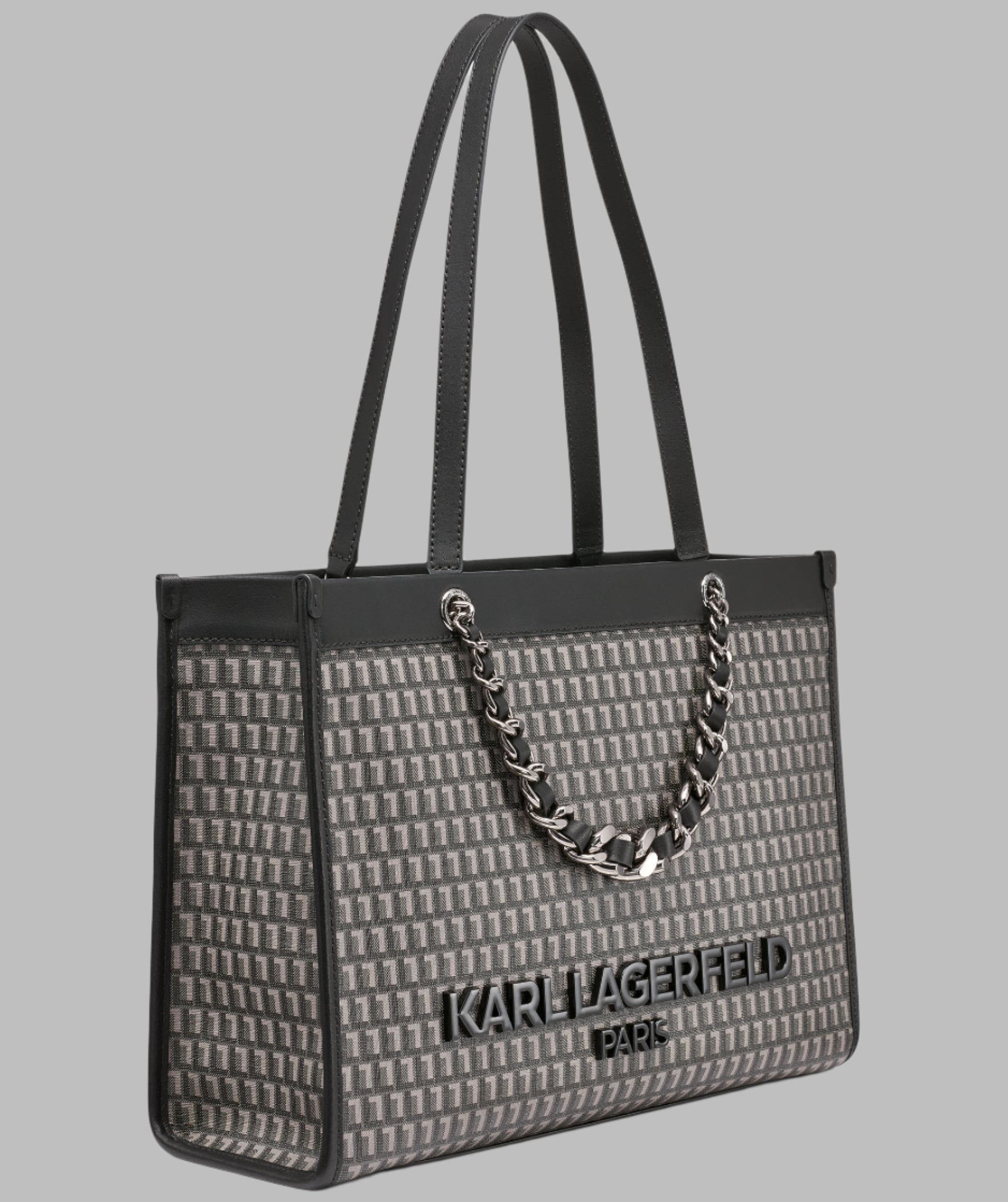 KarlLagerfeld Savoie monogram tote black