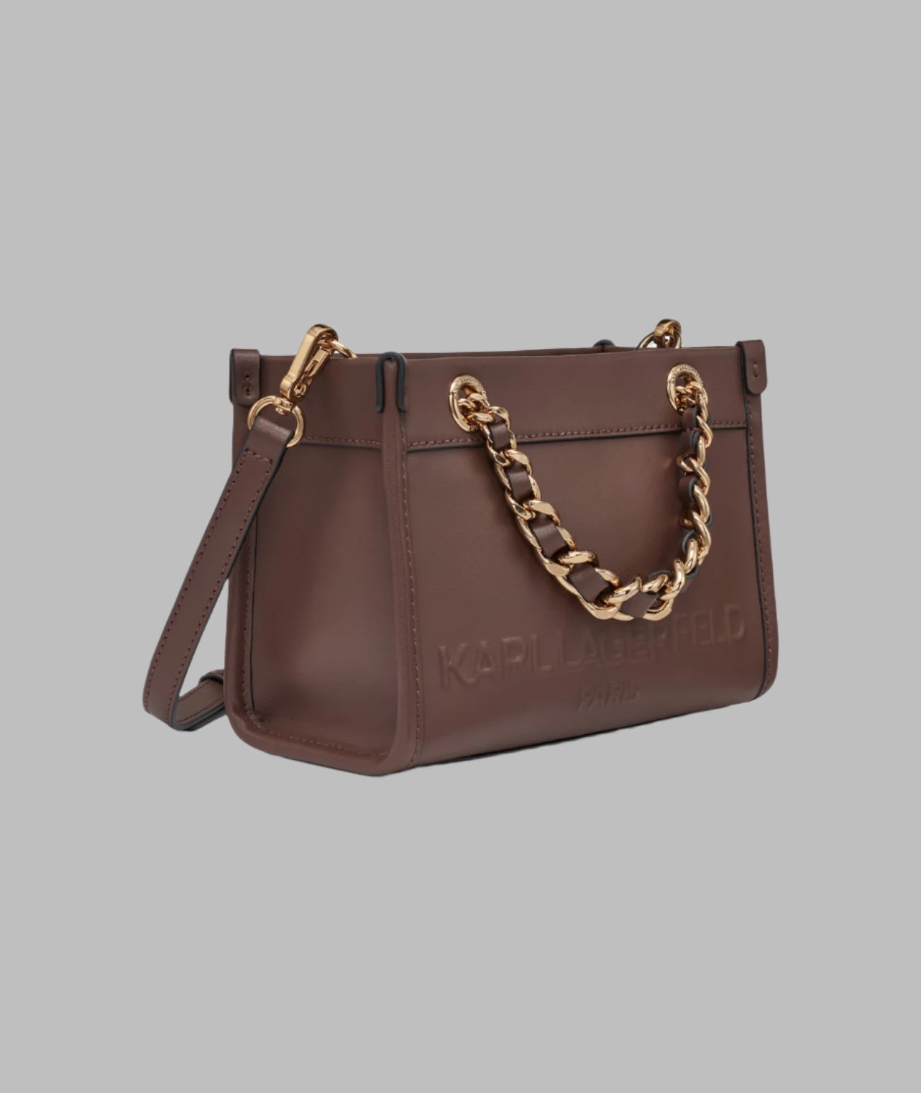 KarlLagerfeld Savoie small leather crossbody brown