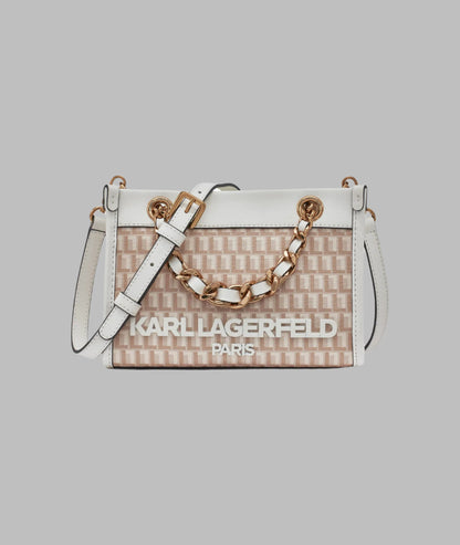 KarlLagerfeld Savoie small monogram crossbody white