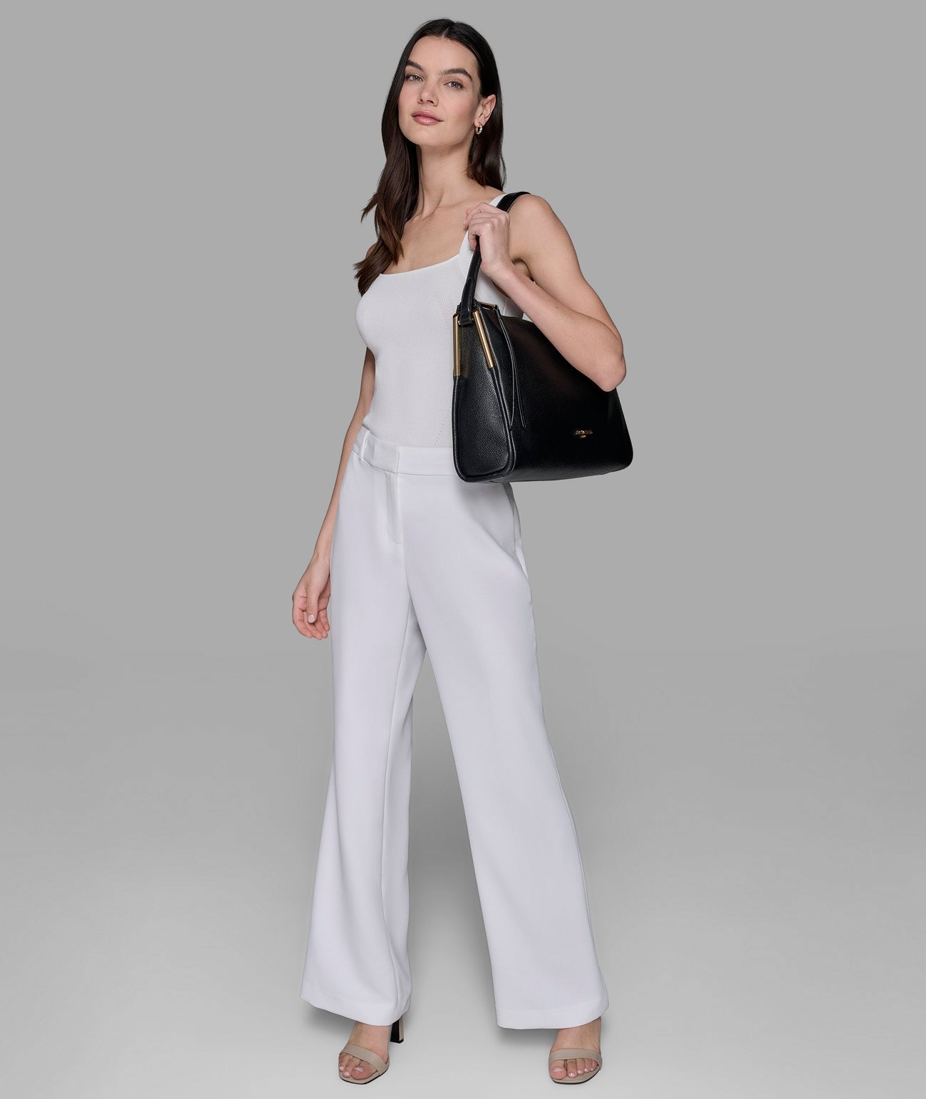 KarlLagerfeld Valerie leather shoulder bag black