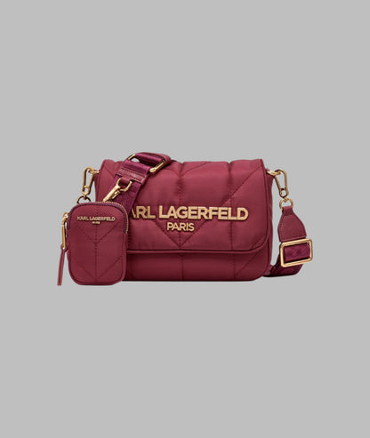 KarlLagerfeld Voyage logo crossbody wine