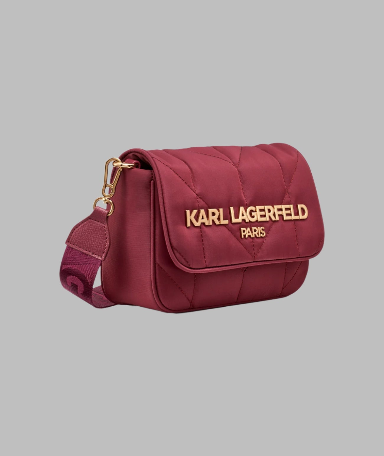 KarlLagerfeld Voyage logo crossbody wine