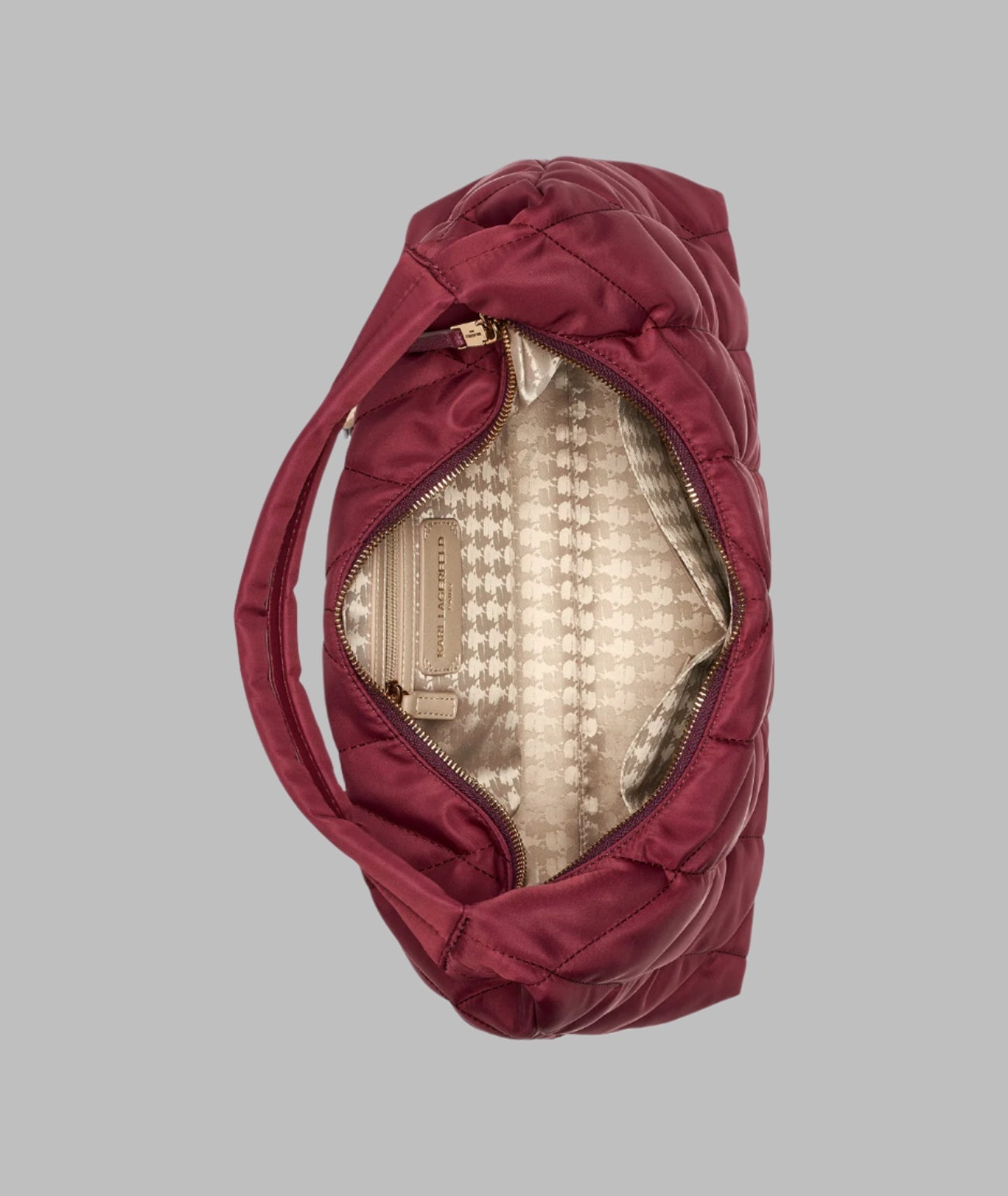 KarlLagerfeld Voyage med tote nylon wine