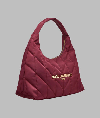 KarlLagerfeld Voyage med tote nylon wine