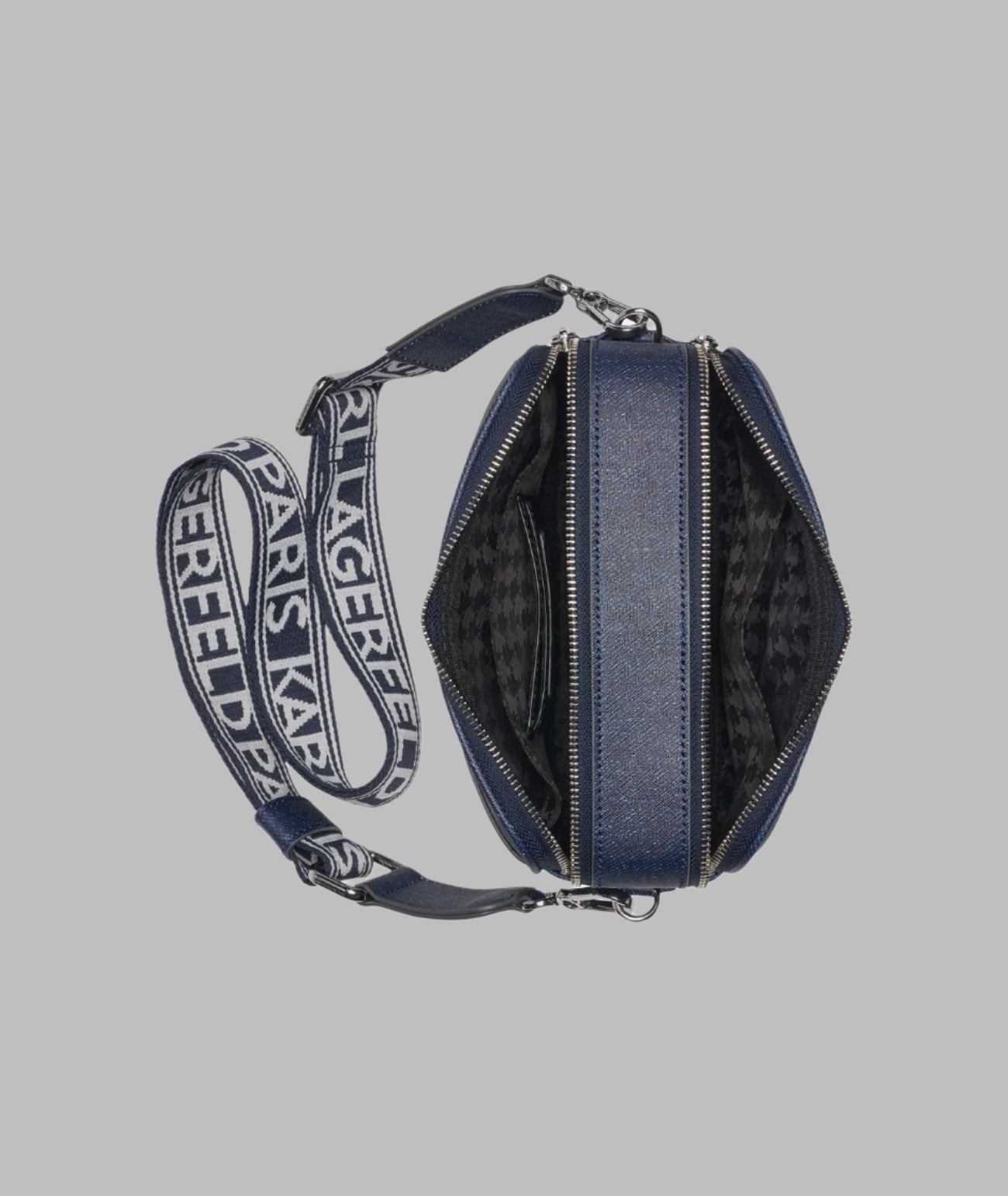 KarlLagerfeld Maybelle camera crossbody denim blue