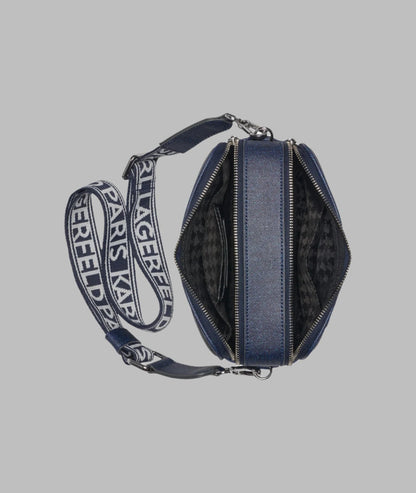 KarlLagerfeld Maybelle camera crossbody denim blue