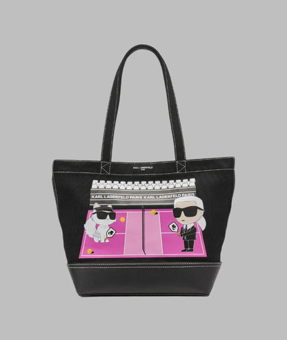 KarlLagerfeld Cannes east west tote black pickleball duo