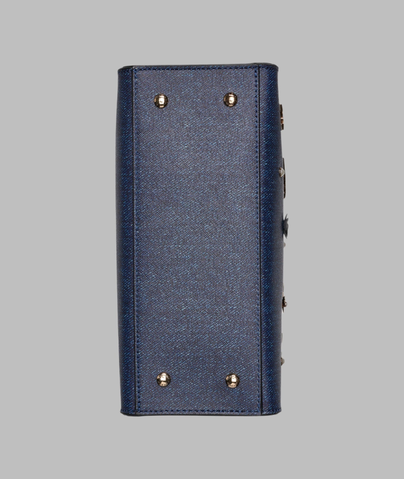 KarlLagerfeld Maybelle denim satchel with pins denim blue