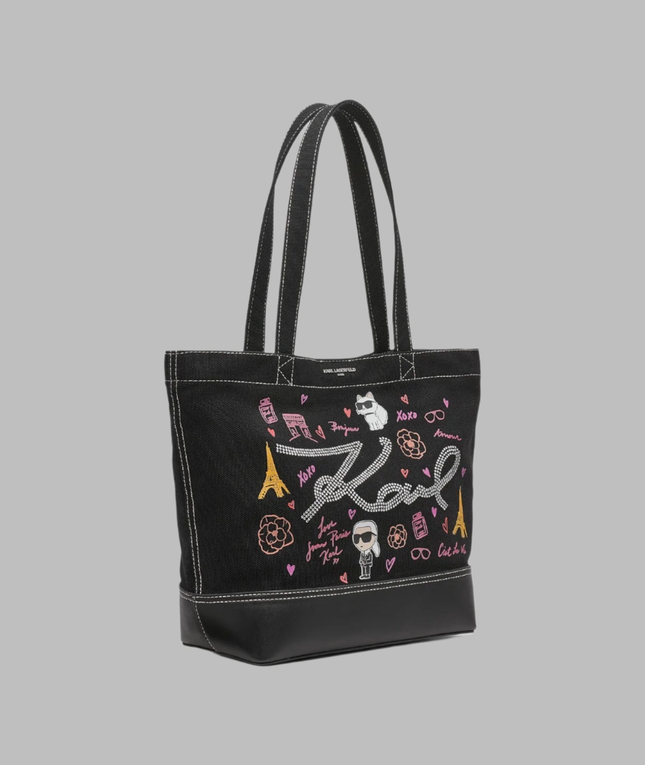 KarlLagerfeld Cannes east west tote black/multi