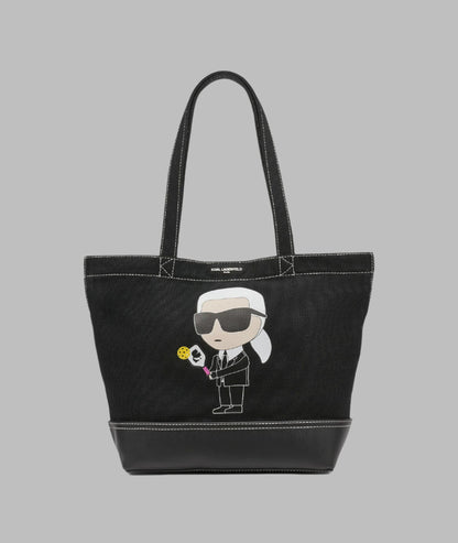 KarlLagerfeld Cannes east west tote black pickleball karl