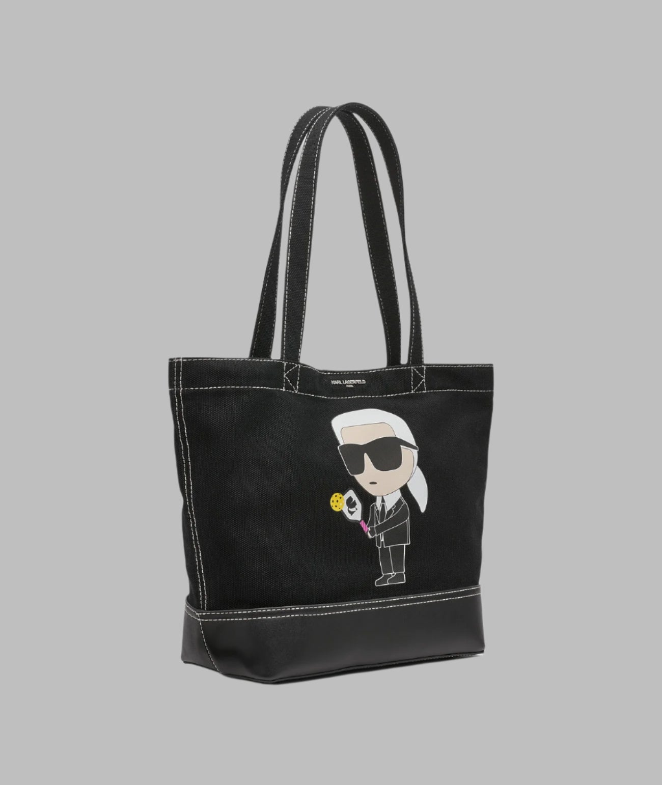 KarlLagerfeld Cannes east west tote black pickleball karl