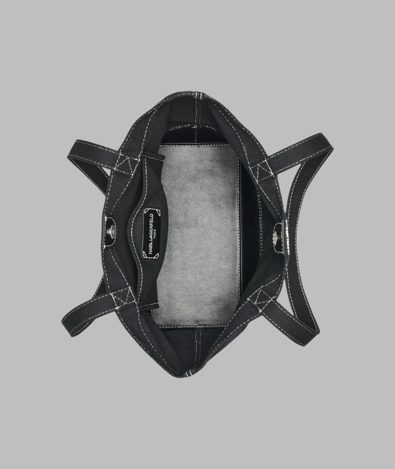 KarlLagerfeld Cannes east west tote black glam choupette