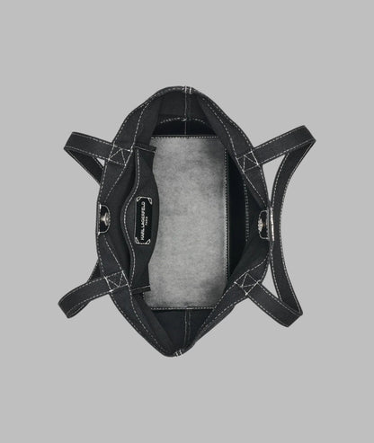 KarlLagerfeld Cannes east west tote black glam choupette