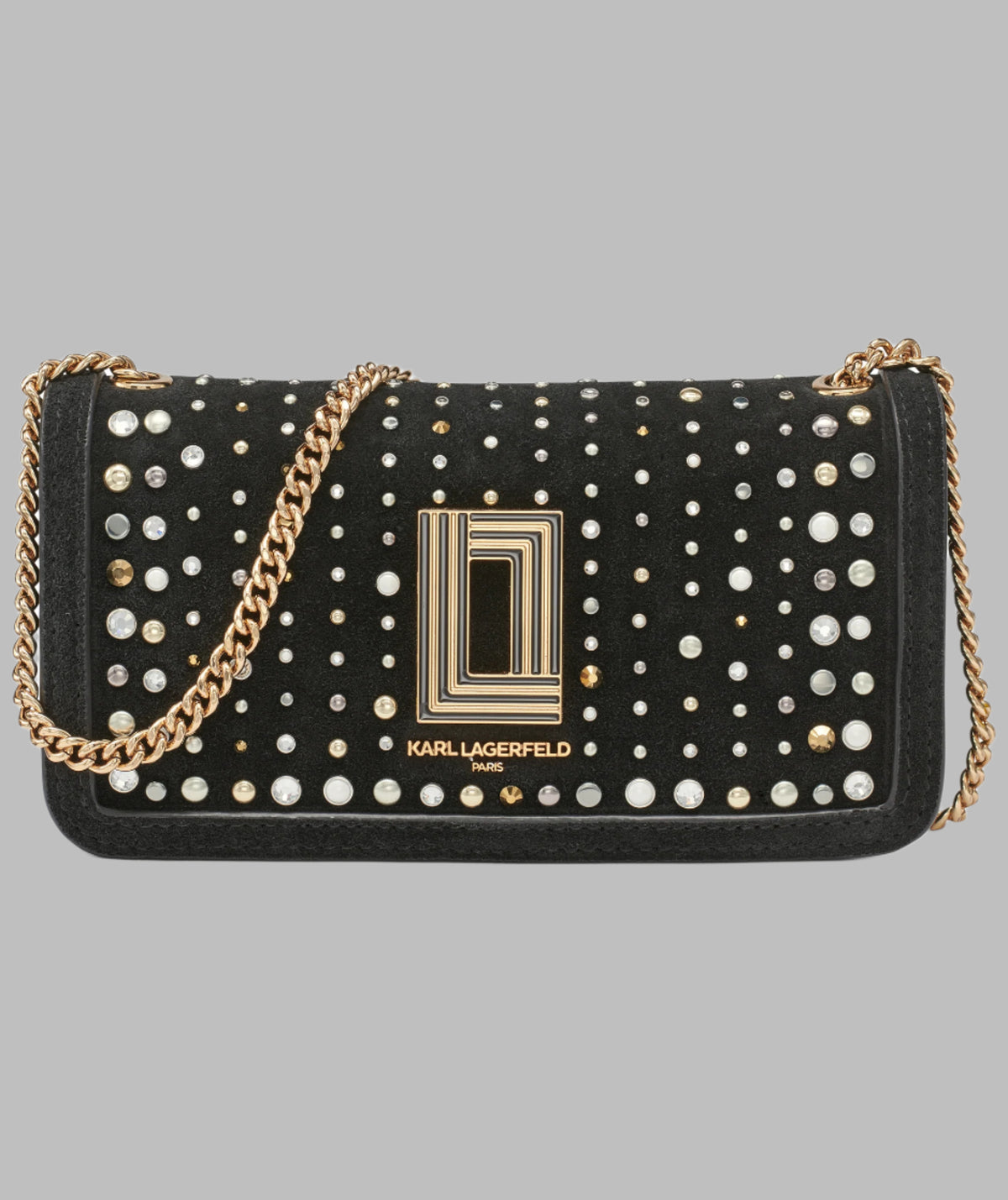 KarlLagerfeld Kosette shoulder bag with studs black