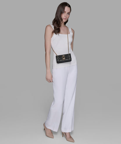 KarlLagerfeld Kosette shoulder bag with studs black