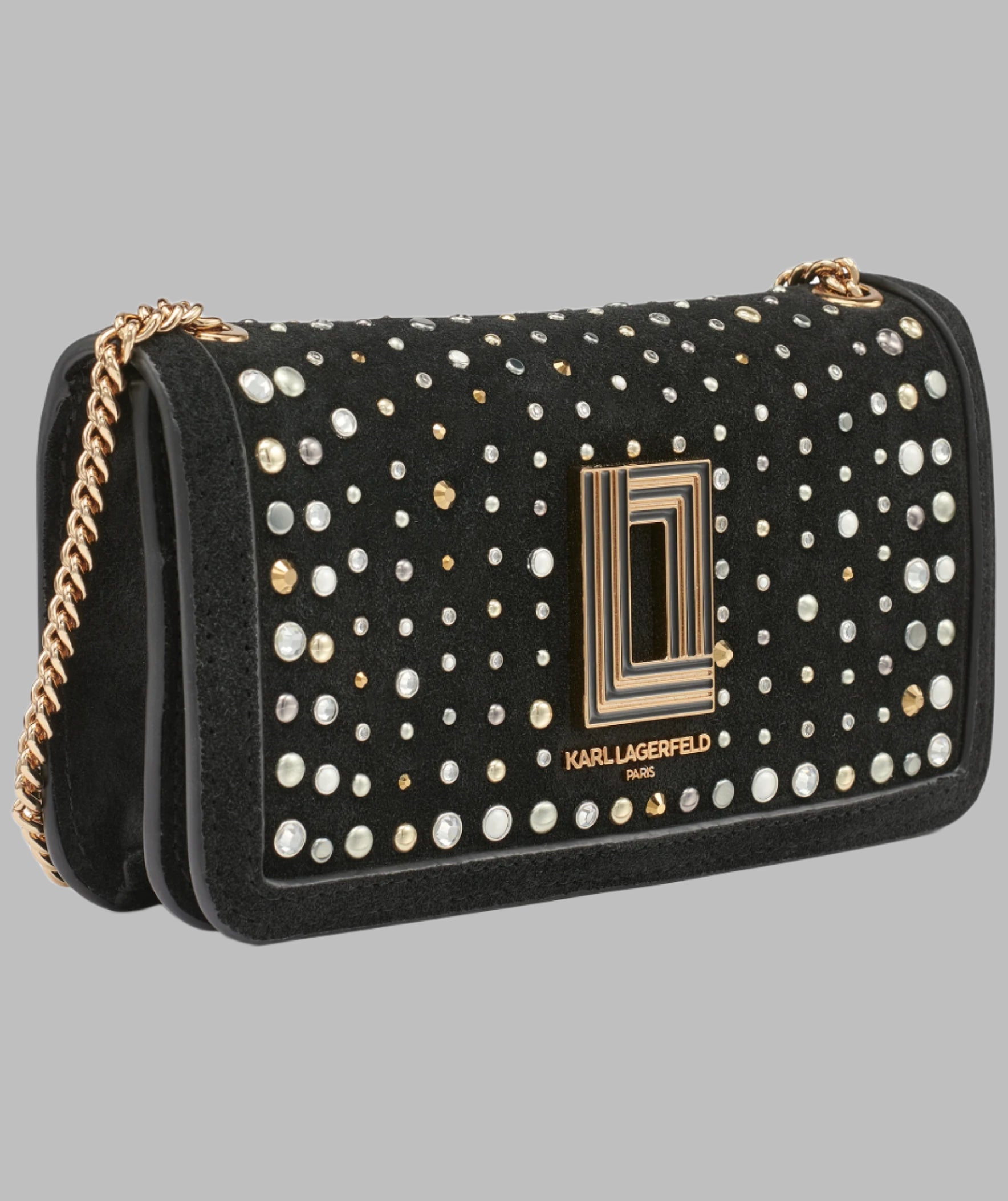 KarlLagerfeld Kosette shoulder bag with studs black