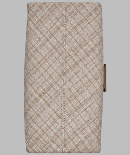 KarlLagerfeld Liana tweed shoulder bag beige