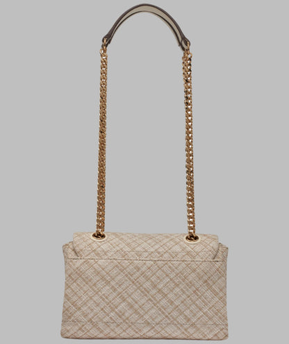 KarlLagerfeld Liana tweed shoulder bag beige