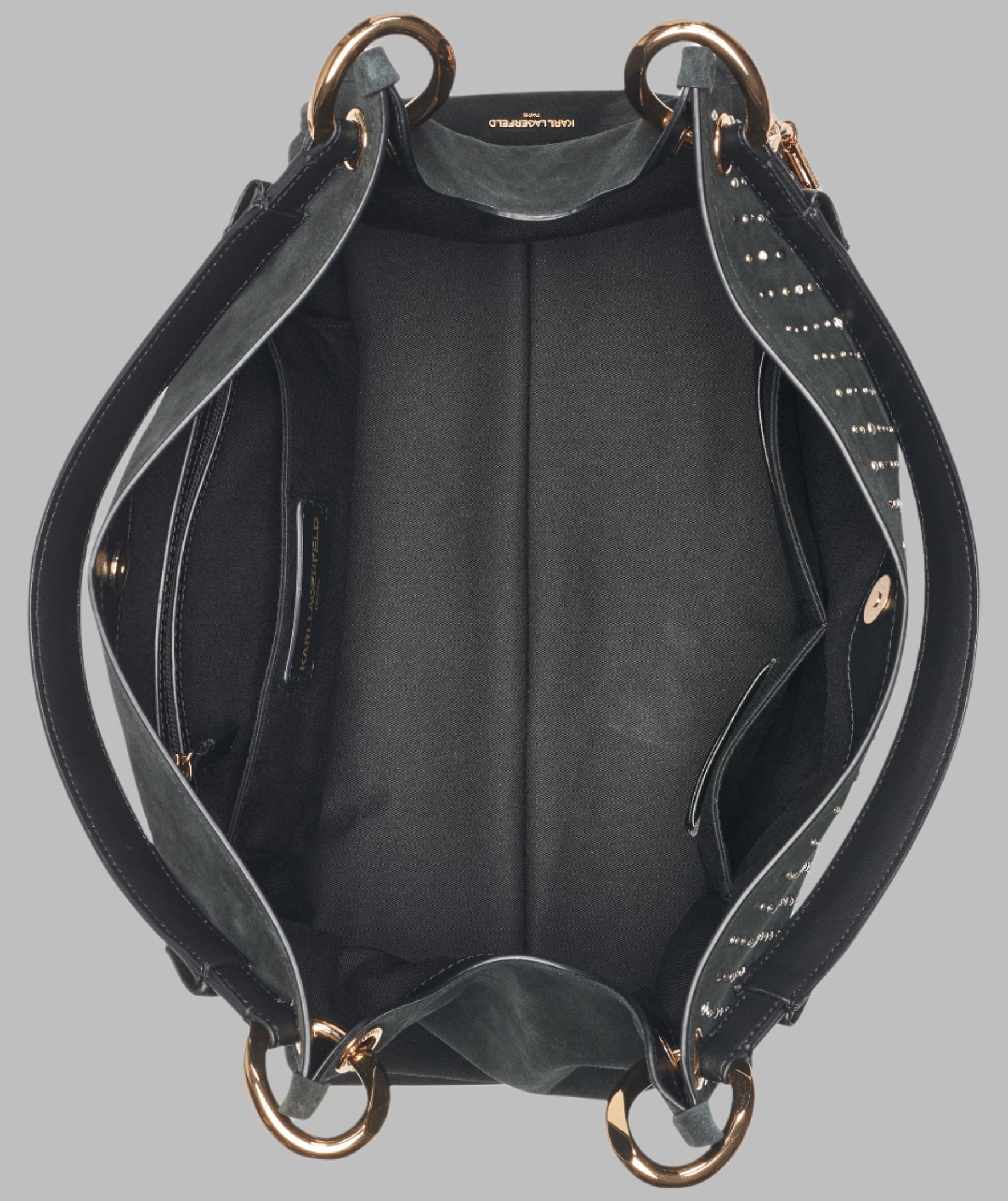 KarlLagerfeld Luciene medium tote with studs black