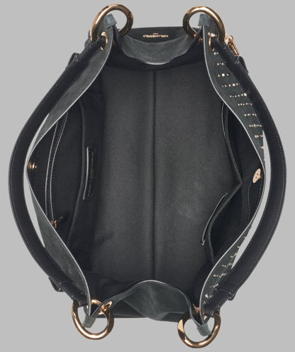 KarlLagerfeld Luciene medium tote with studs black
