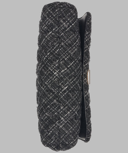 KarlLagerfeld Lafayette tweed shoulder bag black