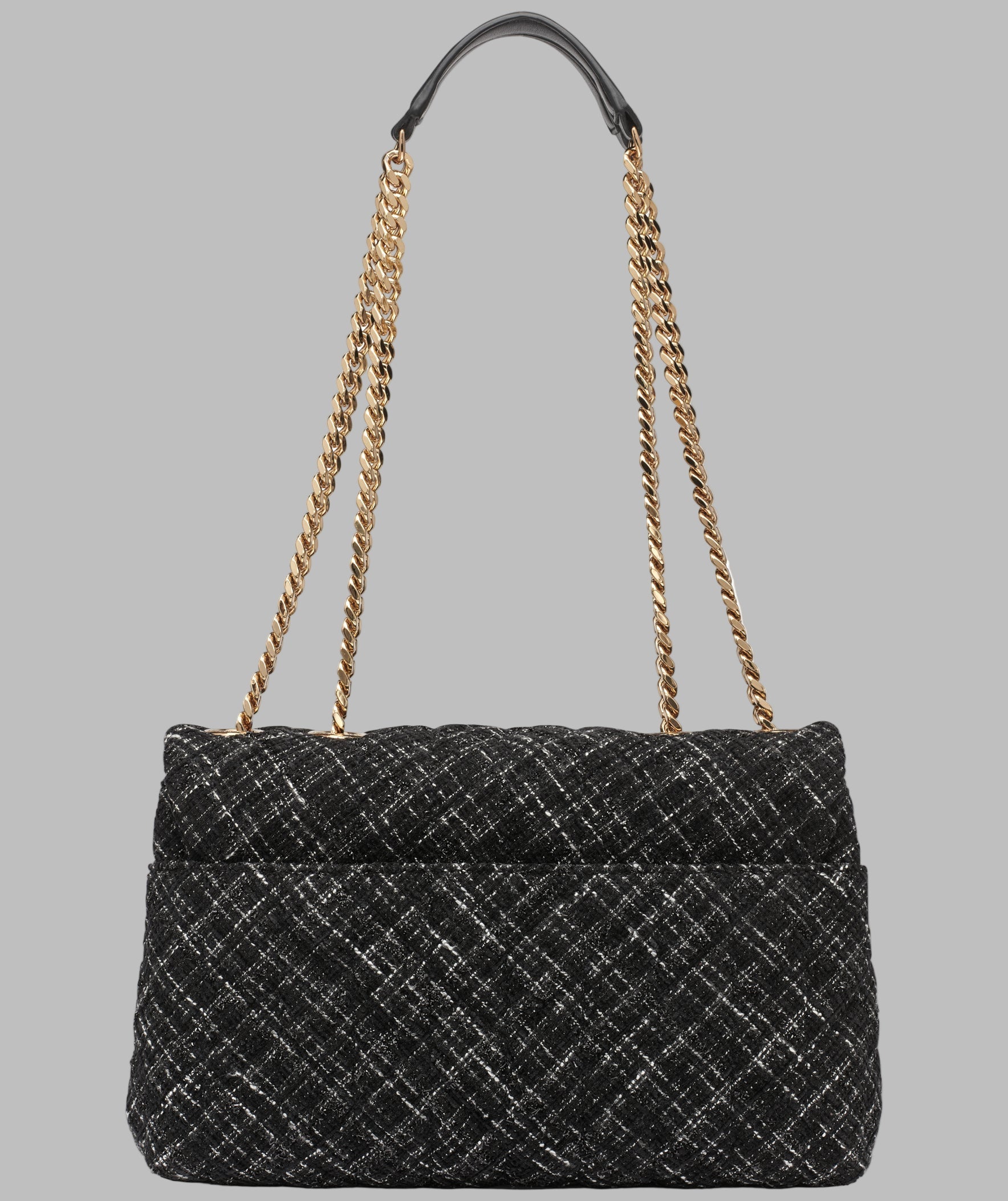 KarlLagerfeld Lafayette tweed shoulder bag black