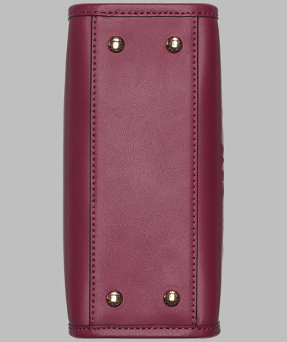 KarlLagerfeld Savoie small leather crossbody wine