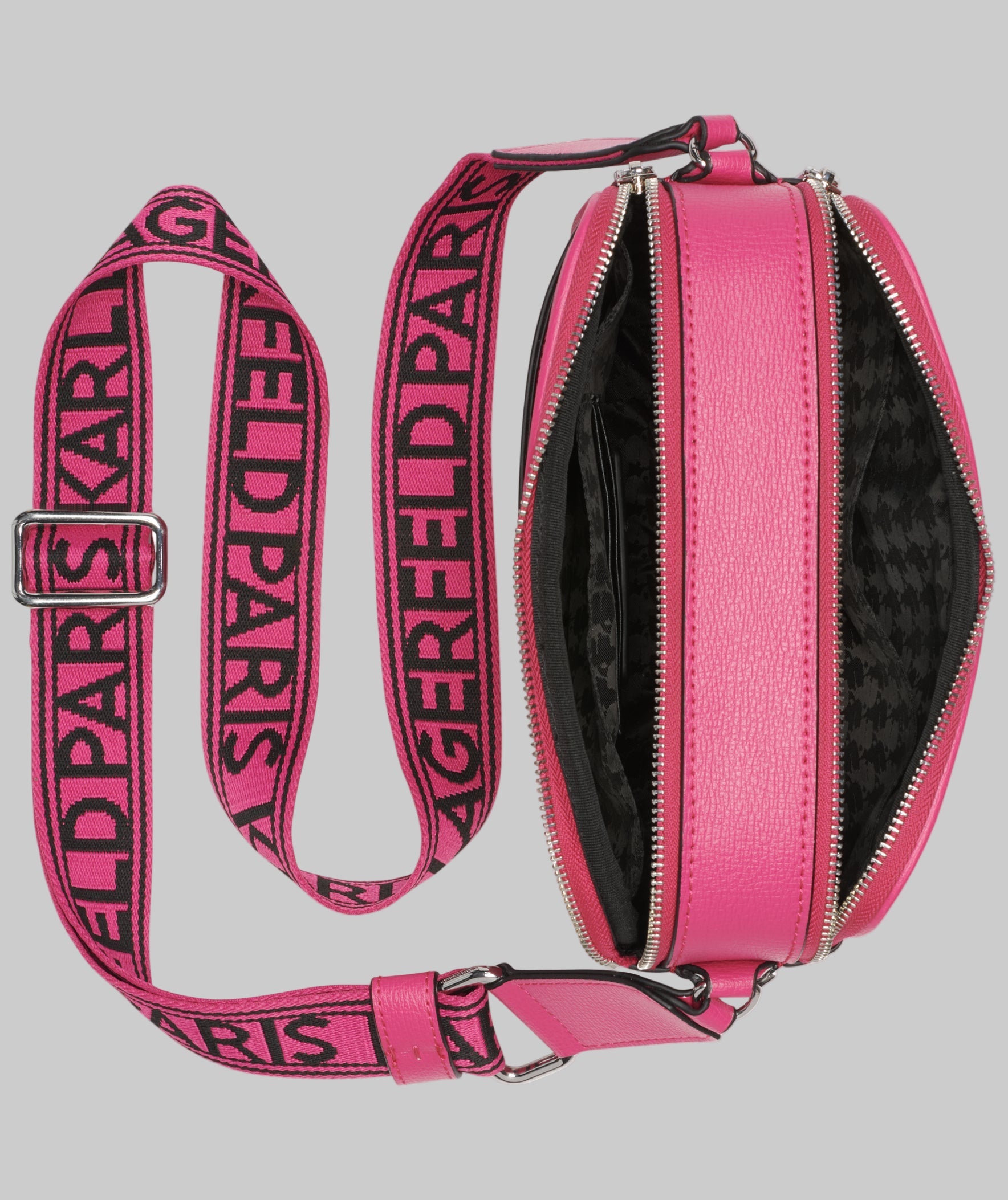KarlLagerfeld Maybelle camera crossbody fuchsia