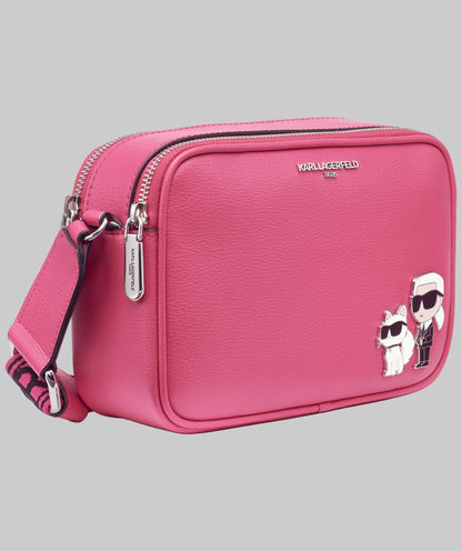 KarlLagerfeld Maybelle camera crossbody fuchsia