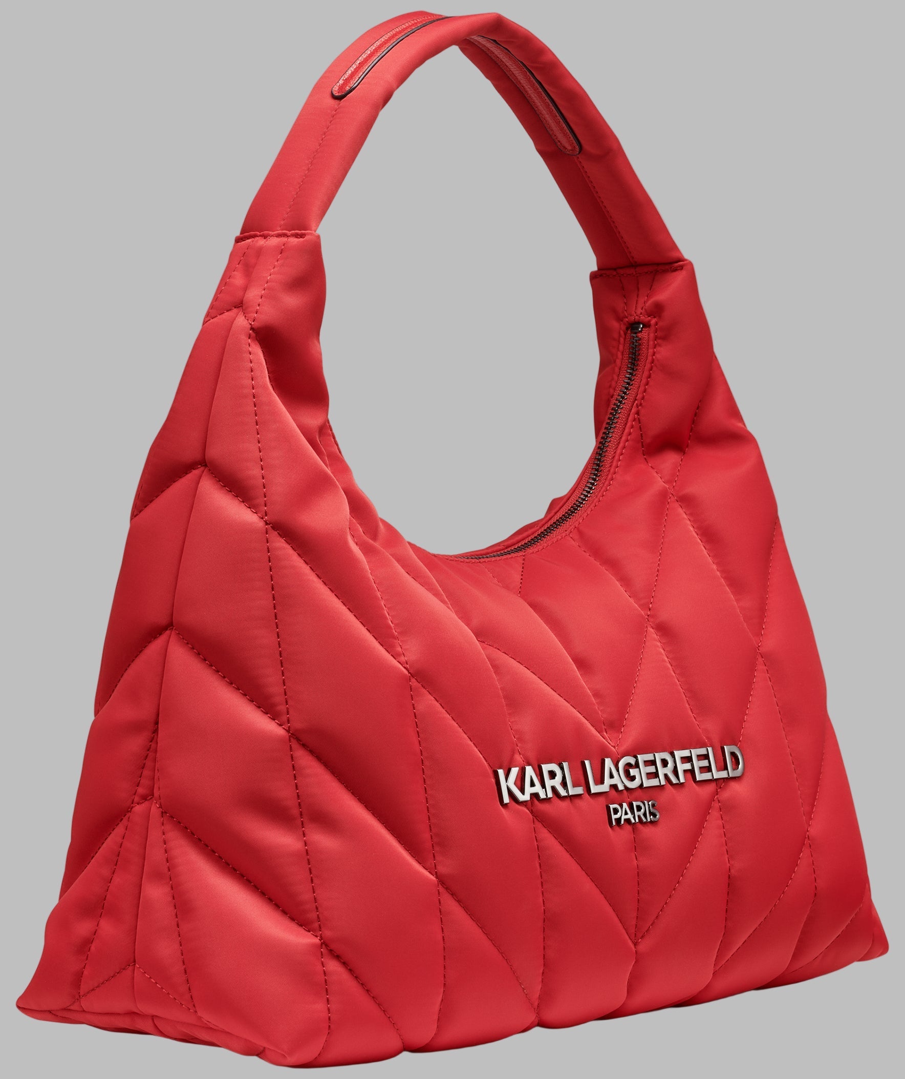 KarlLagerfeld Voyage med tote nylon -blk crimson