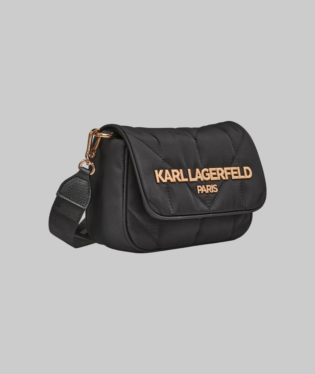 KarlLagerfeld Voyage logo crossbody black/gold