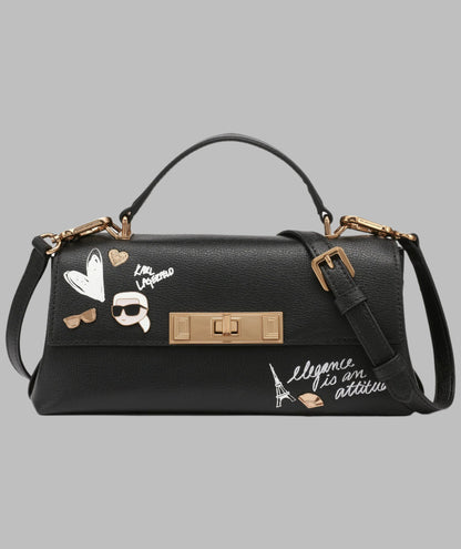 KarlLagerfeld Nicolette crossbody with cate pins black