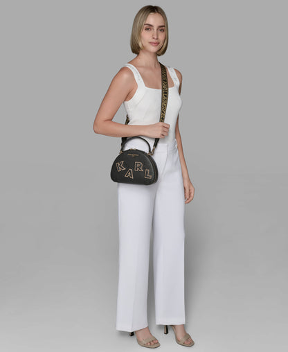 KarlLagerfeld Bellamy crossbody with pins black