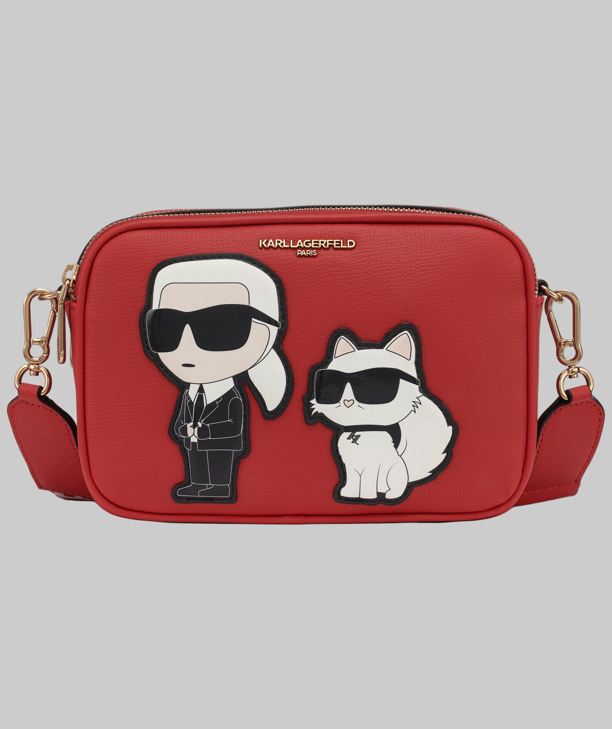 KarlLagerfeld Maybelle camera crossbody admiral red