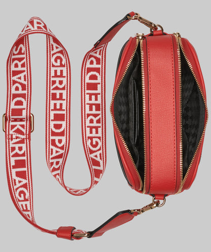 KarlLagerfeld Maybelle camera crossbody admiral red