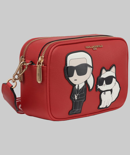 KarlLagerfeld Maybelle camera crossbody admiral red