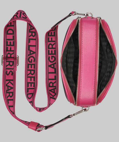 KarlLagerfeld Maybelle camera crossbody fuchsia