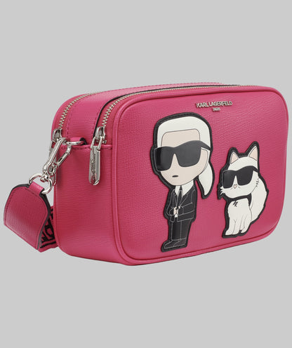 KarlLagerfeld Maybelle camera crossbody fuchsia