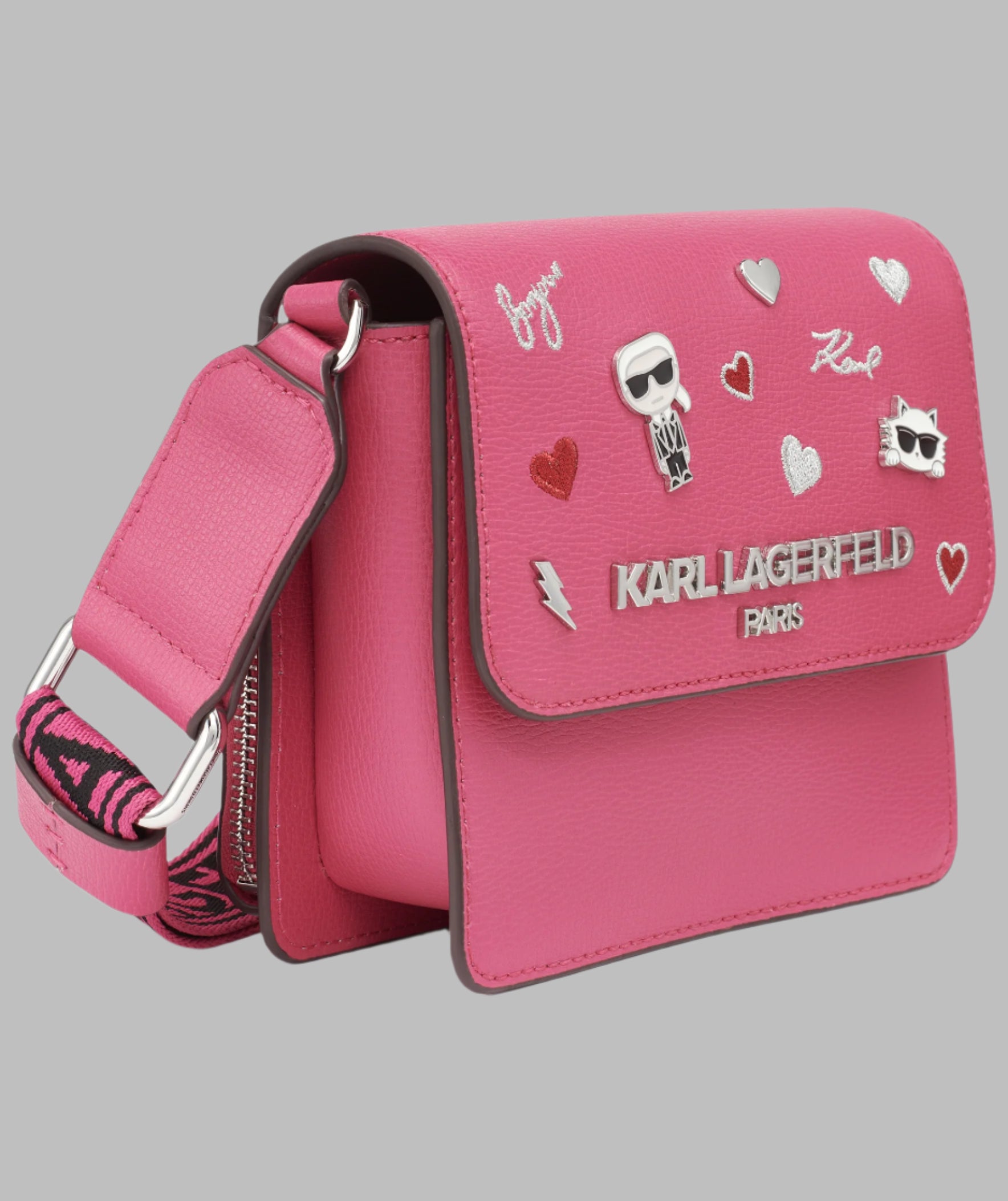KarlLagerfeld Annette crossbody fuchsia