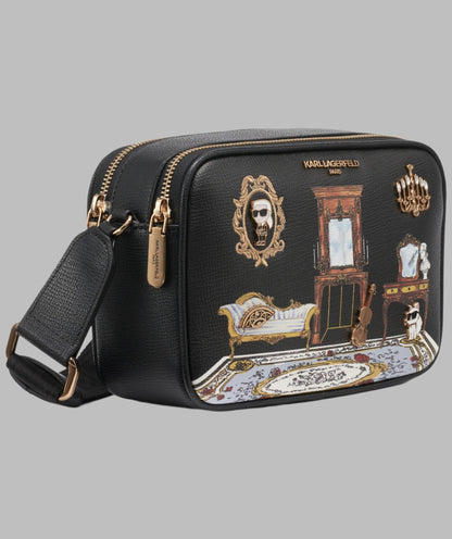 KarlLagerfeld Maybelle rococo camera crossbody black