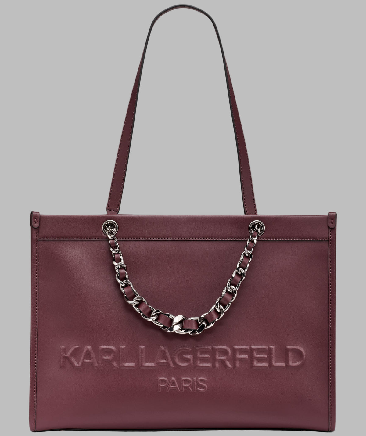 KarlLagerfeld Savoie large leather tote raisin