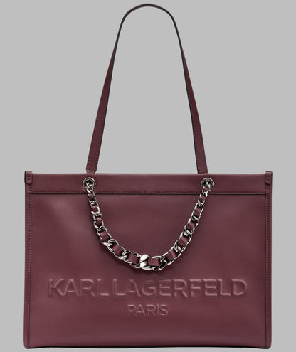 KarlLagerfeld Savoie large leather tote raisin